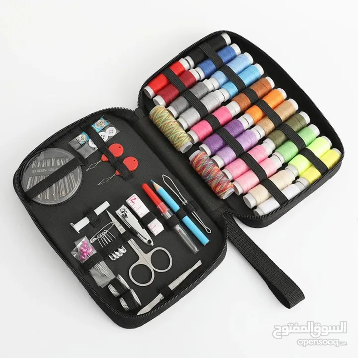 طقم خياطة متكامل 100قطعة داخل حقيبة واحدة إذا كنتِ من محبّات الخياطة أو بتحبي تكون عندك مجموعة حلوة