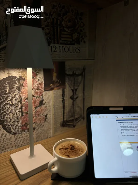 لمبة ديكور مكتبية أنيقة – ضوء هادئ ومريح للمذاكرة والعمل  تصميم مودرن