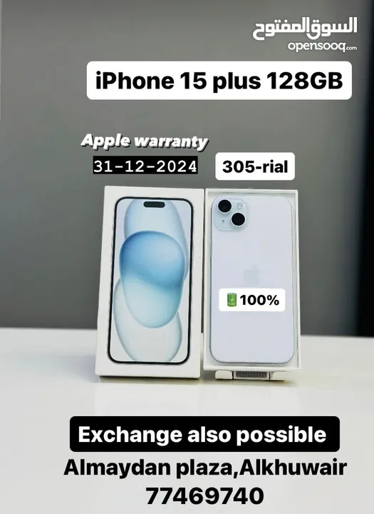 iPhone 15 plus -128 GB - Box piece-  Best and Nice device - warranty 31/12/24