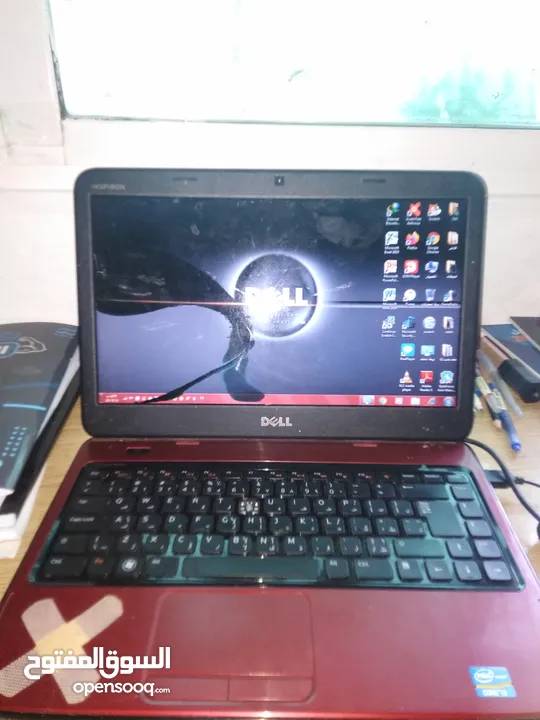 للبيع لابتوب مستعمل N4050 Dell inspiron لون أحمر