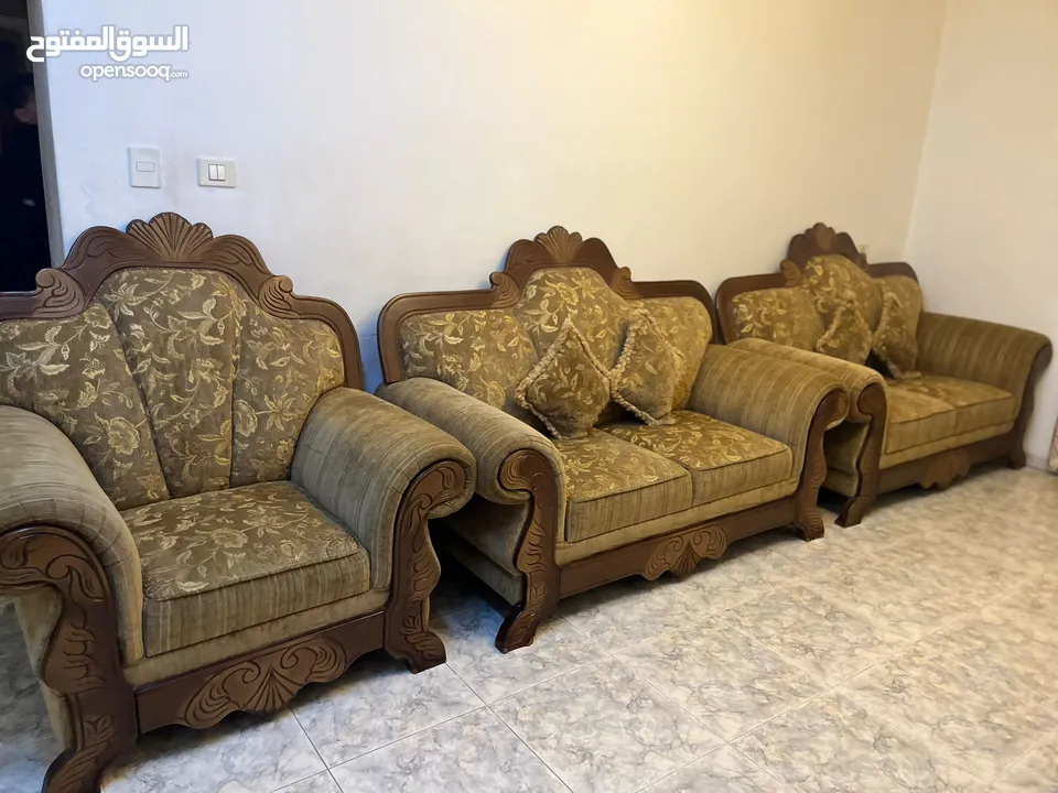 طقم كنب مستعمل جديد