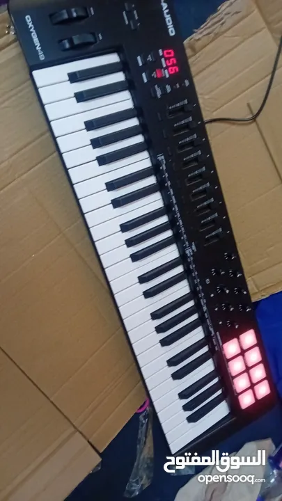 midi keyboard m audio oxygen 49 mkv اورج      usb with converter to usb cميدي