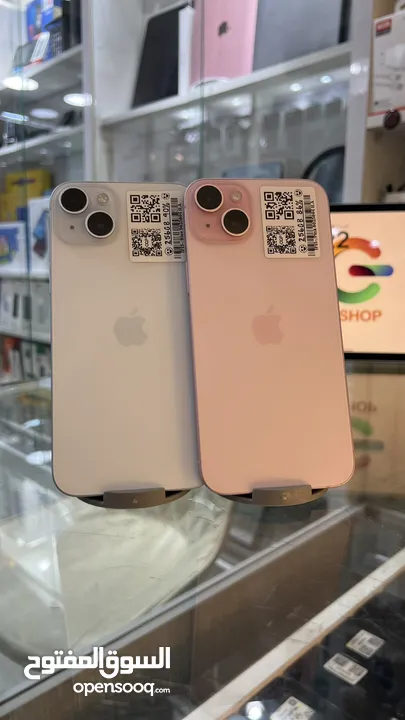 ‏iPhone 15 Plus 256GB / Pink & Blue  وارد شرق أوسط مدخل خط بطاريات بين 86‎%‎ - 90%