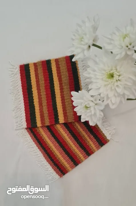 كوستر سجادة مصنوعة يدويًا مناسب للاستخدام في العمل ولضيوف أحبائك Kilim handwoven coaster Size: 10×10