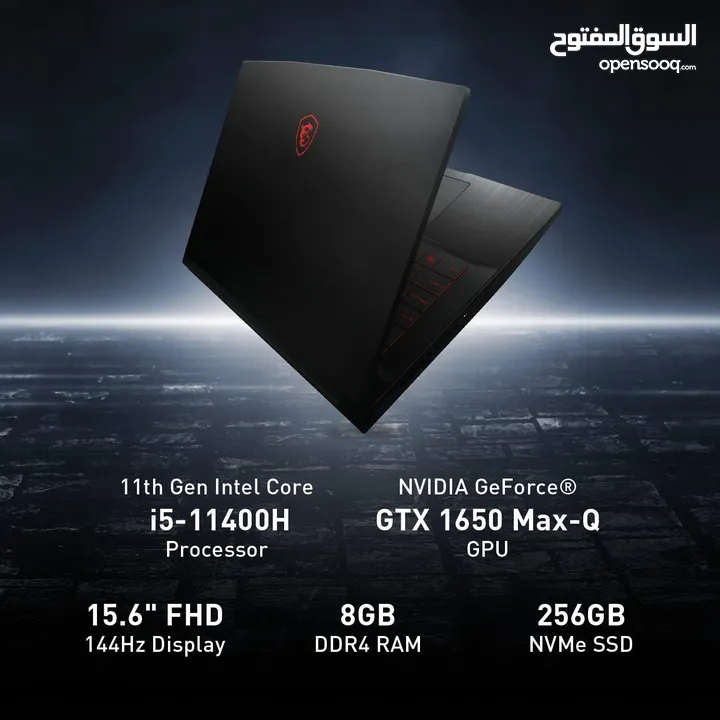 MSI Thin Gaming Core i5-11400H 11th Gen - GTX1650 4G 16GB 3200MHZ DDR4 RAM 512 GB SSD Windows 11