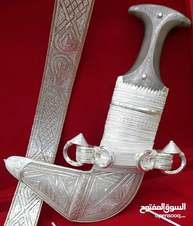 خنجر عمانيه براس زراف هندي
