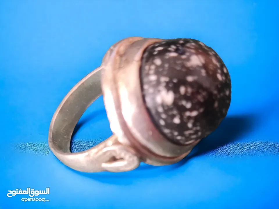 silver ring with al Mourad stone خاتم فضة بحجر المراد