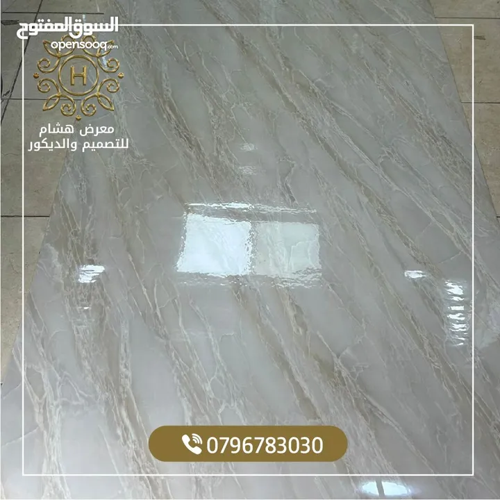 رولات رخام معالجه رطوبه جدران سهل تركيب لاصق ذاتي مع طبقه عازله من قصدير