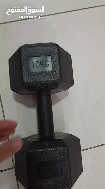 " for sale 2 pieces  " 2 dumbell 10kg each