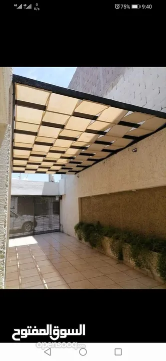شوادر ومظلات خارجية واشرعة وبيرجولا وجميع مستلزمات التظليل الخارجي تنجيد مراجيح واطقم راتان