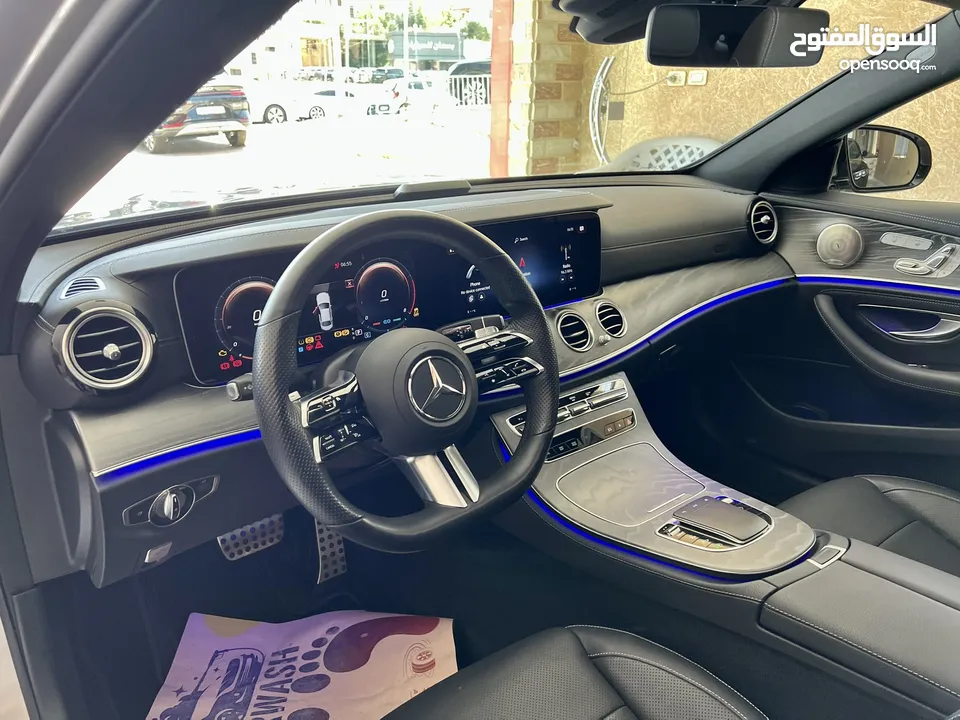 مرسيدس E350 AMG ذهبي 2022 اعلى مواصفات بحالة الزيرو مميزة جدا جمرك جديد