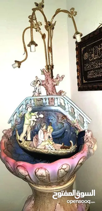 fountain italy Porcelain Capodimonte water with lights for Home-Garden-Office WhatsAp in description