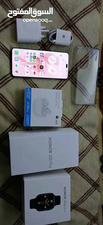 honor 200 pro +watch+earbud