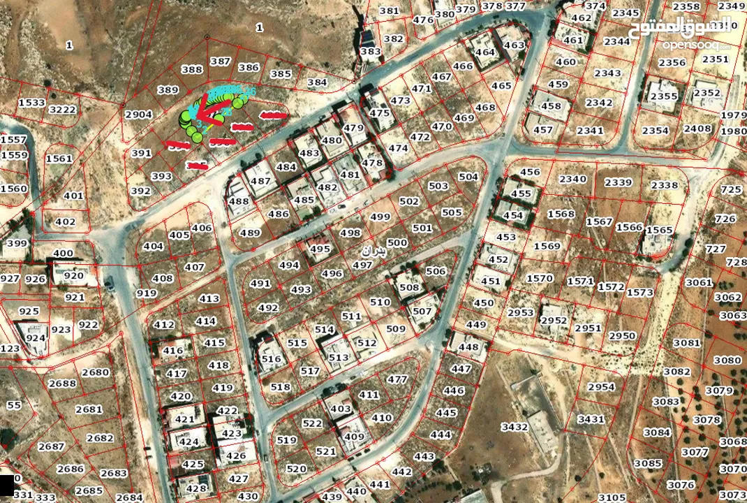 قطعة ارض من اراضي شمال عمان شفا بدران موقع مميز منطقة سكنية
