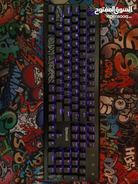 كيبورد ميكنكل بلو سويتش redragon نظيف