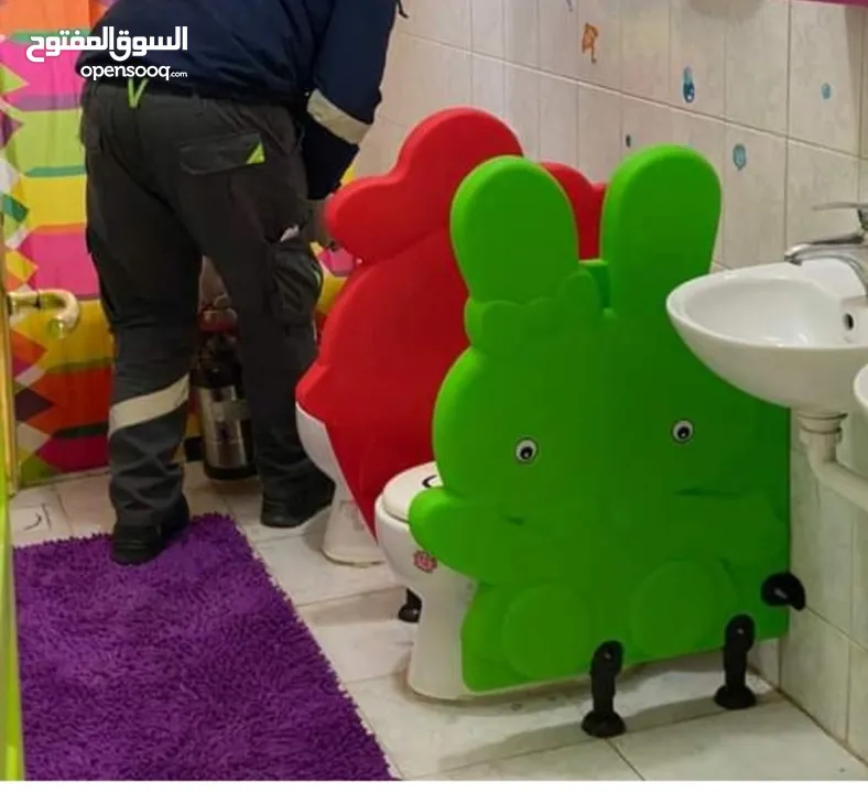 قواطع حمام بلاستيك للأطفال للحضانات ورياض الأطفال
