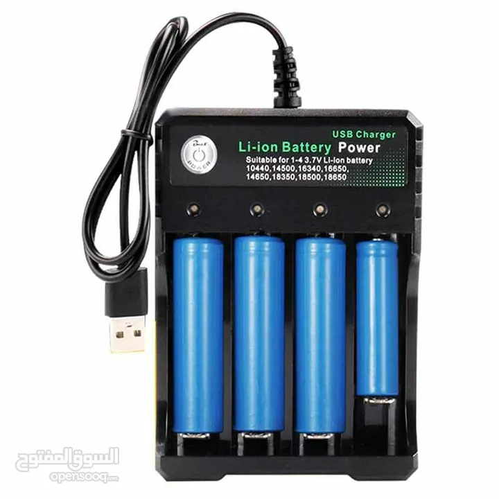شاحن بطاريات  18650 Rechargeable Li-Ion Battery