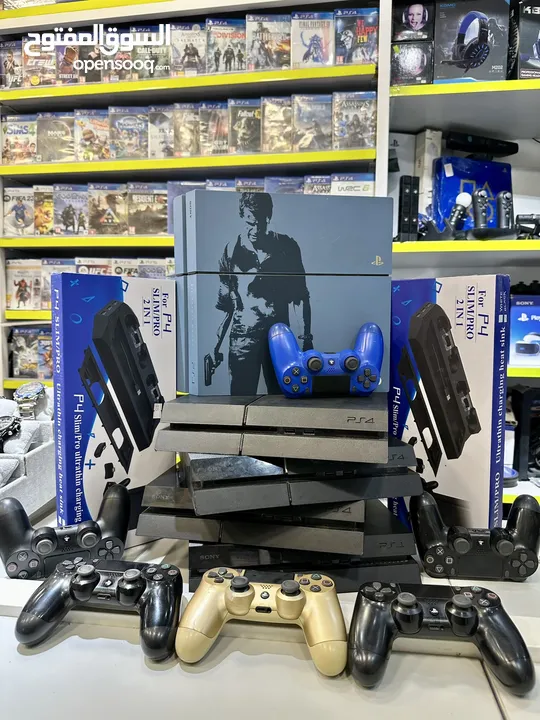 بلايستيشن 4 فات مع كفاله  PS4 Fat بافضل الاسعار