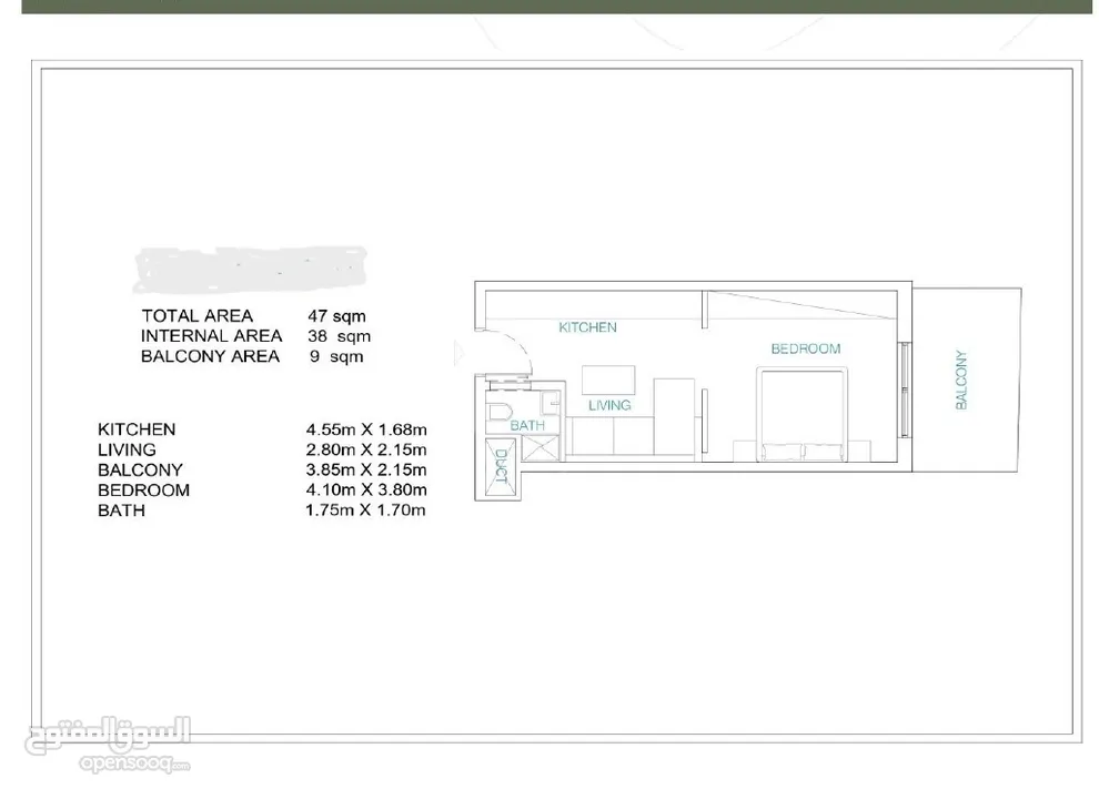 Fully Furnished Freehold Studio Apartment in Al Khoud