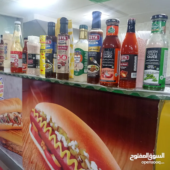 مطعم وجبات سريعه وعصائر  للضمان او البيع كامل المعدات