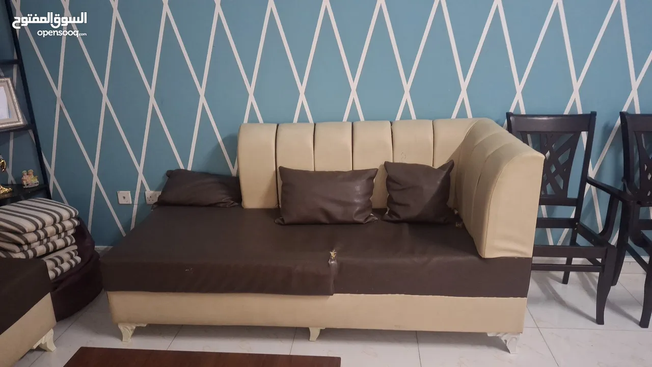 Leather sofa set L shape