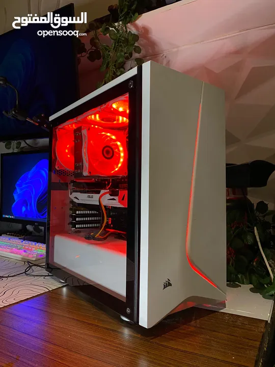 كمبيوتر ألعاب مكتبي – i5 / كرت GTX1060 6GB / رام 16GB / تخزين SSD+HDD / كيس CORSAIR RGB