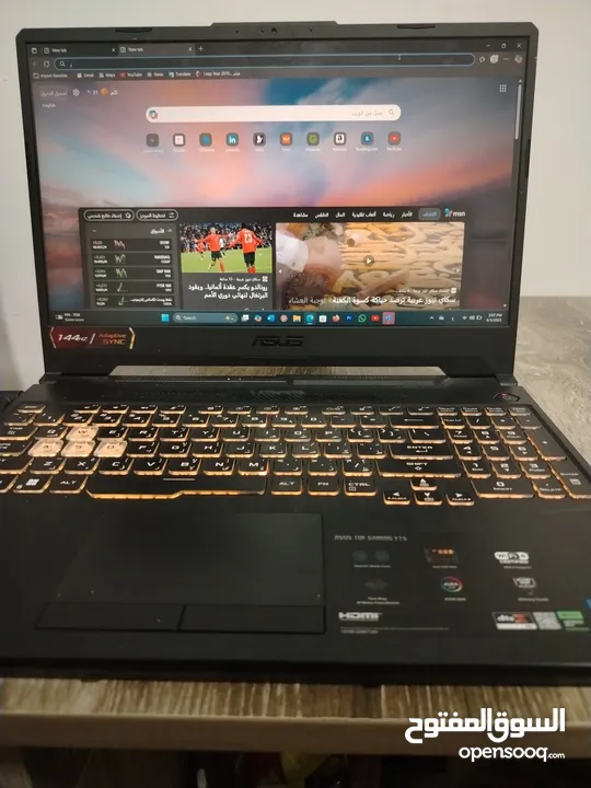 لاب توب ASUS Gaming TUF 15 Gaming  للبيع بحالة ممتازة والتوصيل لجميع انحاء الاردن