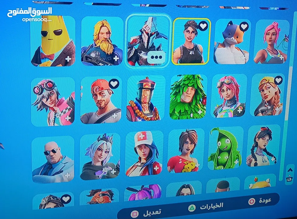 حساب فورت نايت اغلب سكنات ايتم شوب