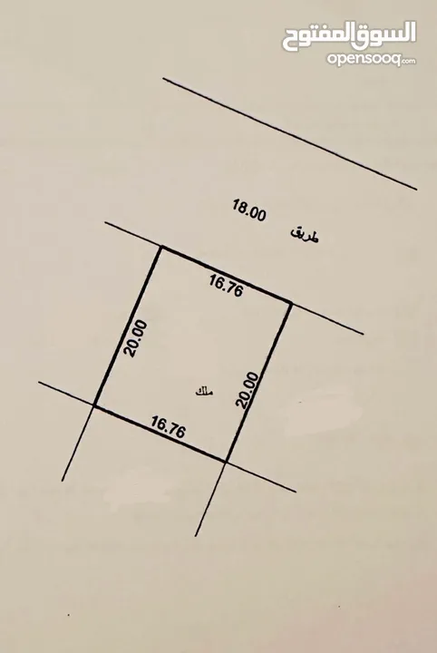 للبيع أرض سكنية في منطقة حوشي مساحة 3606 قدم مربع، من المالك مباشرة.