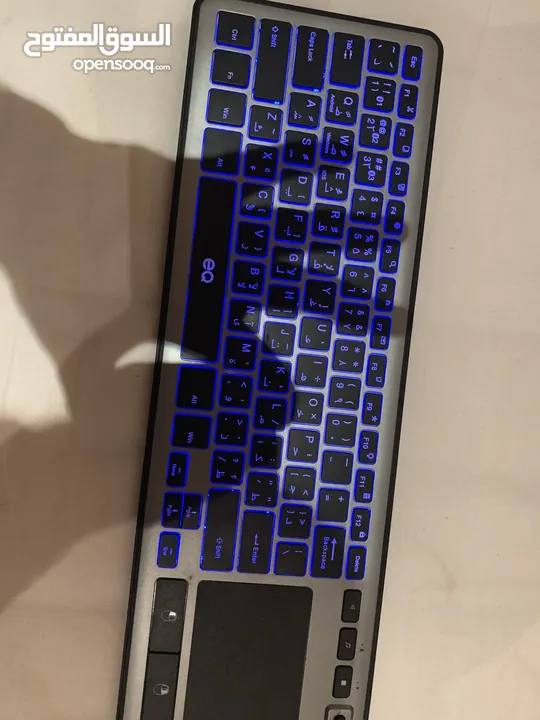 EQ ultra slim RGB led lights Bluetooth keyboard