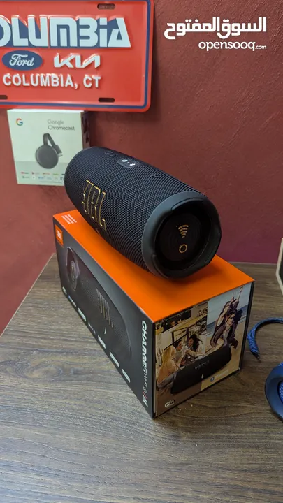 JBL Charge 5 Wi-Fi جديدا استعمل تجربه فقط النسخة الجديدا صوت JBL الأصلي الجريء مع صوت جهير عميق