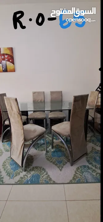 Dining glass table