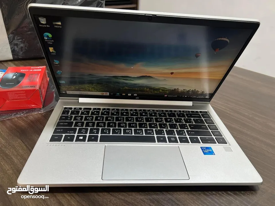 Laptop hp probook جيل 11 / ram 16 / ssd 512 مواصفات مميزة جدا معدن امريكي كيبورد مضيء شاشة framless