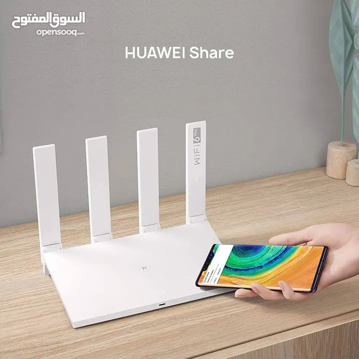 للبيع او البدل huawei wifi ax3 quad-core wifi 6 ax3000 راوتر