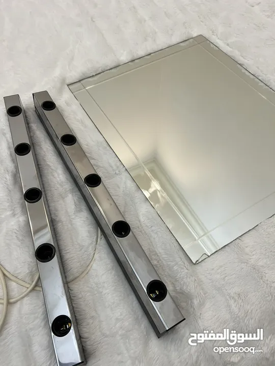 مرايه (منظره) جداريه ايكيا مع ستاند ليتات IKEA wall mirror+ wall lamp