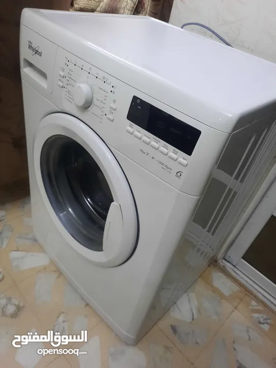 غسالة Whirlpool 7 كيلو 1000دورة+A بحالة الوكالة شبه جديدة للبيع