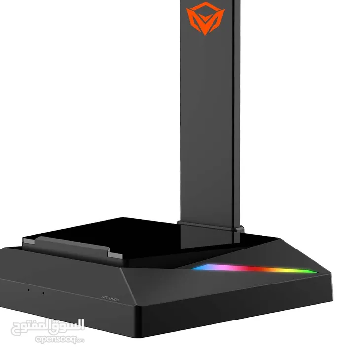 Meetion U003 RGB Stand For Gaming Headphone حامل قاعدة سماعات مضاءة مع مداخل