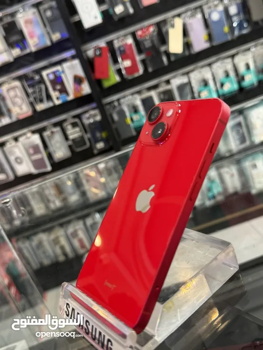 iPhone 14  128GB بطارية 90% الجهاز بحال الوكالة مش مفتوح ولا مغير فيه اي اشي متوفر لون احمر و اسود