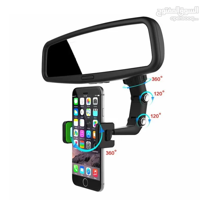 Car mirror mobile holder