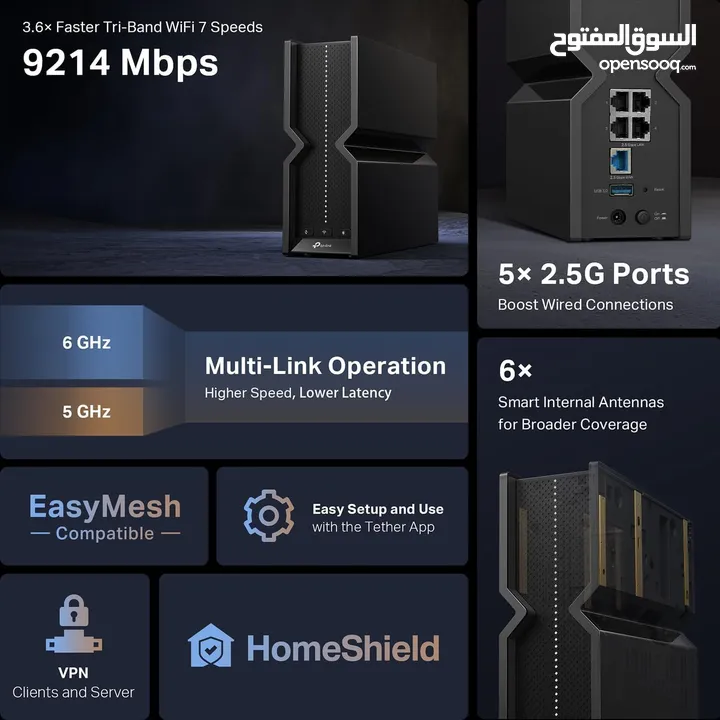Tp-Link Archer BE9300 Tri-Band Wi-Fi 7 Router
