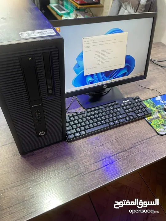PC HP Core i7-4456 كامل مكمل مع شاشة و كيبورد و ماوس ويرليس جداد