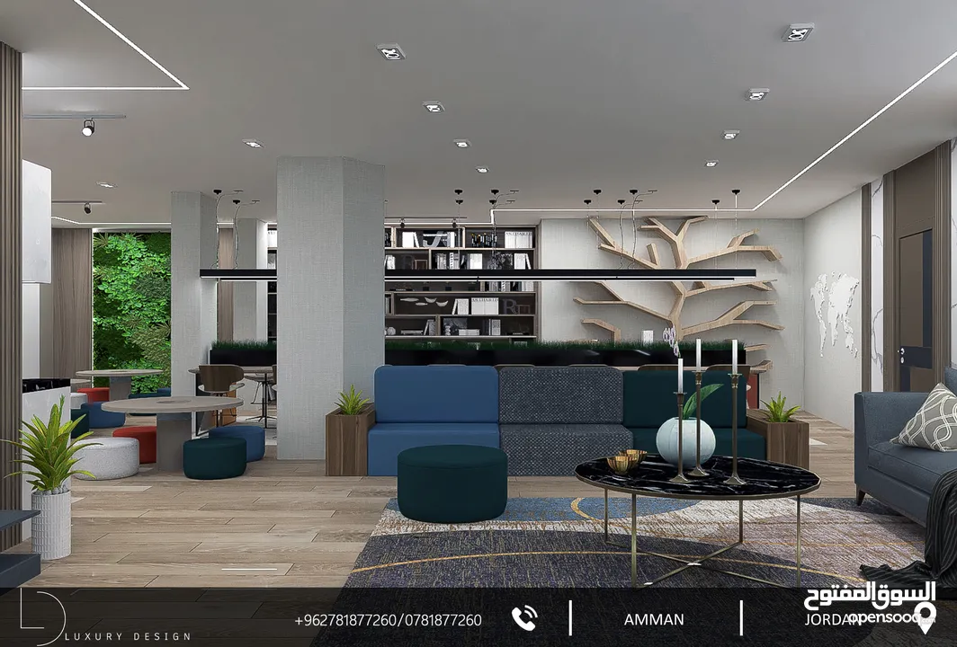 مكتب (LUXURY DESIGN) للتقديم خدمات هندسة التصميم الداخلي والمعماري والتنفيذ والإشراف لكافة المشاريع