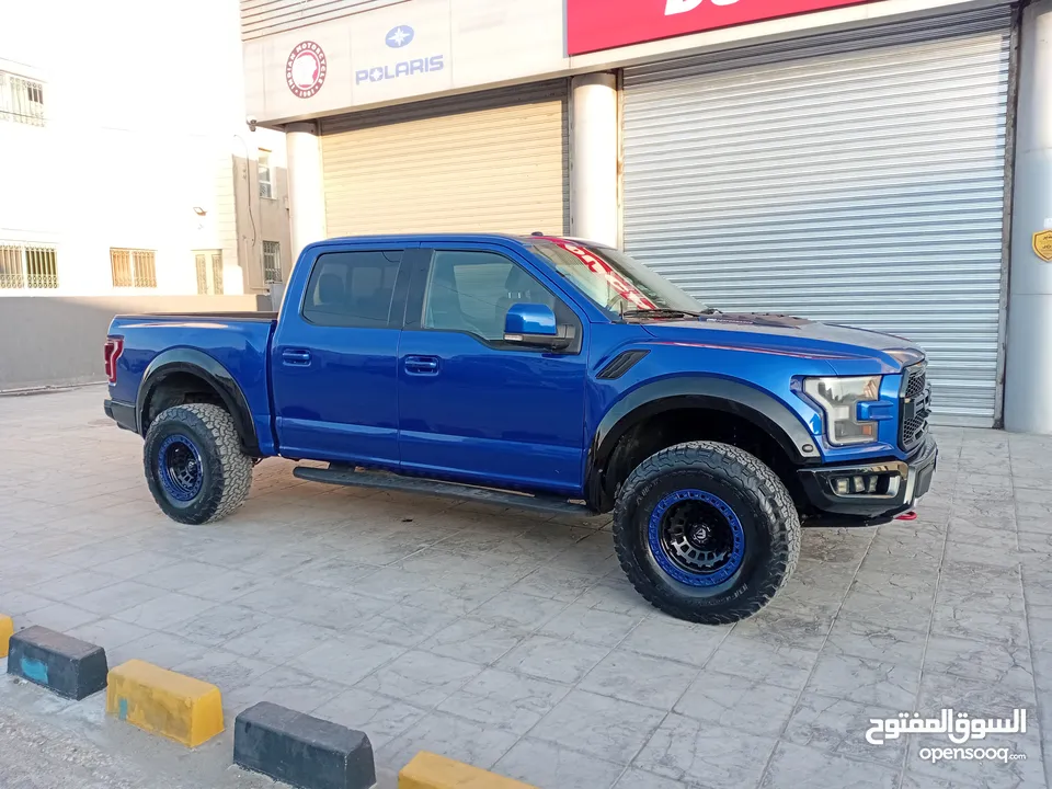 فورد رابتر أصلي للبيع للجادين فقط بسعر مناسب  F150  2018 أزرق جنط بي دلك فل بنوراما