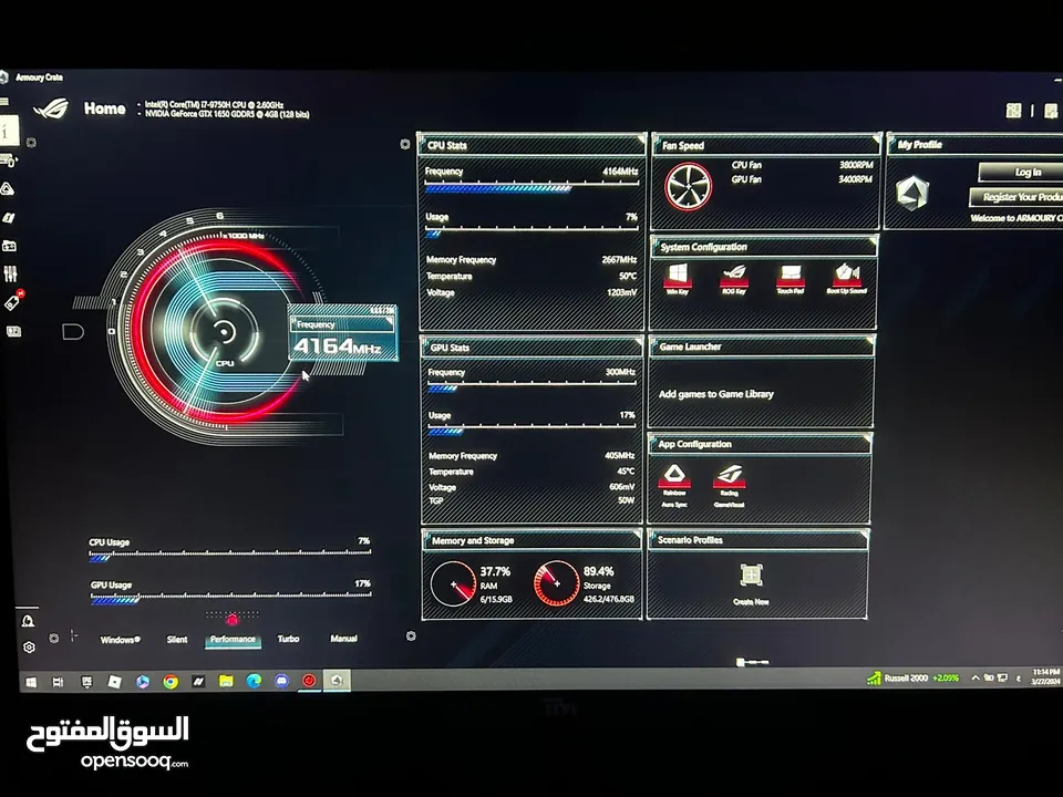 لاب توب ألعاب، ممتاز، مواصفات عالية، مستعمل نظيف جداً