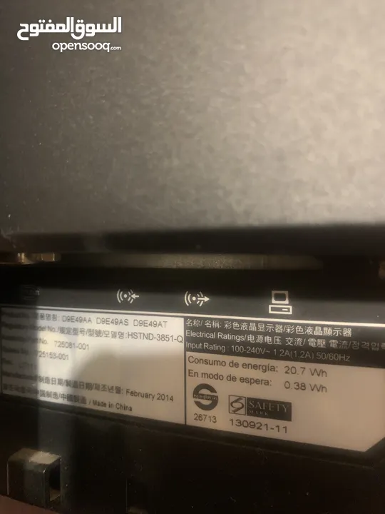 شاشة HP للبيع بسعر مغري و لابتوب Dell عدد 2 قطع بحاله جيده جدا
