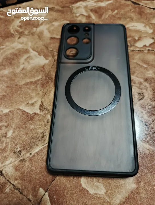لجهاز سامسونج S21 Ultra (شاحن + كفرات)