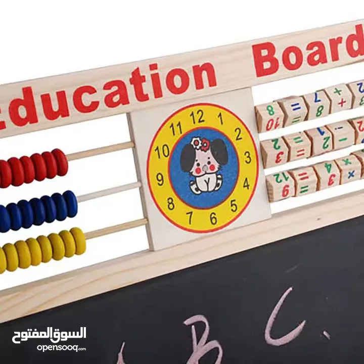 لوح سحري للتعليم واللعب يتضمن جهة للتعليم وجهة أخرى للعب مع هدايا متعددة للاستخدام