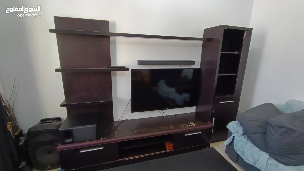 TV Wall Unit with Shelves