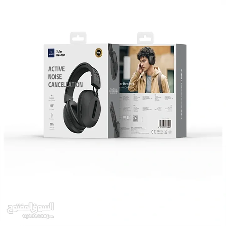 WiWU  Solar CHARGING  wireless Headphones -NEW -MEAGByte