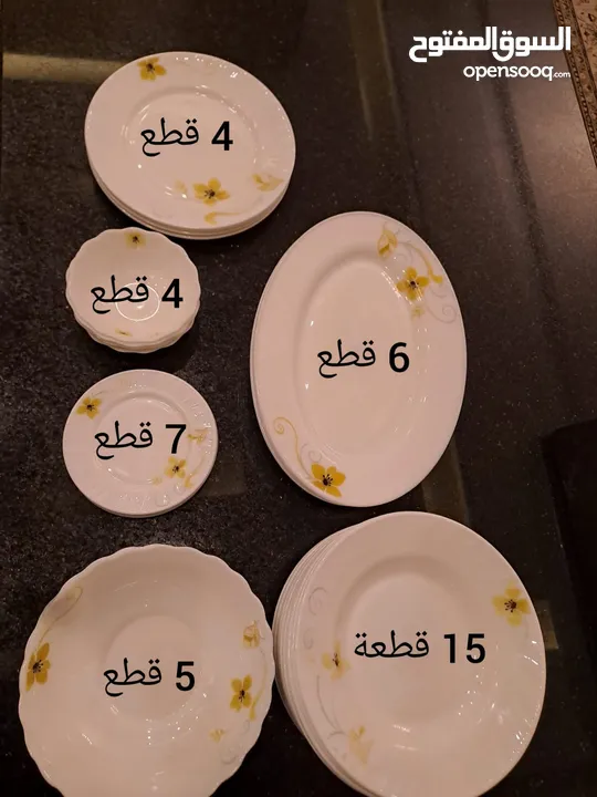 صحون زجاج بحالة جيدة